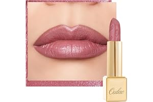 ‎OULAC OULAC Lippenstift Metallic Glanz Finish, Mauve-Rosa Langanhaltender Glitzer Lippenstifte, Feuchtigkeit und Glanz für die Lippen, Intensive Farbe Feine Textur, Vegan, 4.3g (GM04) Mauve Babe