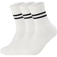 Flydo Pilates Grippy Socks with Grips for Women Yoga Non Slip Long Socks for Pure Barre, Ballet,Dance Workout 2-5 Pack