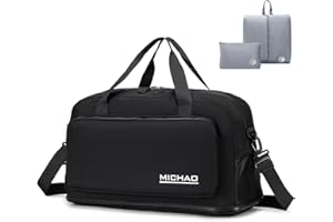 BAGROUPS Handgepäck Tasche 55x40x23 Lufthansa Faltbare Wasserdicht Reisetasche 55 x 40 x 23 cm Groß Erweiterbar Handgepäck für Flugzeug Diebstahlsichere Sporttasche für Weekender Fitness Damen Herren