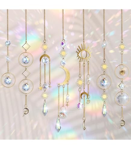 Kit Attrape-soleil TOHADRILL 200 Pièces - Cristaux Suspendus DIY - Décoration Fenêtre, Jardin - Cadeau