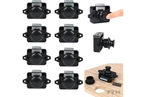 AYYDS Catch Door Lock Lock Lock Catch, 10 pezzi, per camper, armadietto, serratura per armadietto, serratura per mobili, serratura per motorhome caravan Van RV Camper (nero)