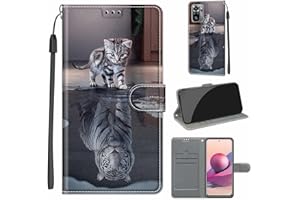 TOMYOU Funda para Xiaomi Redmi Note 10 4G / Note 10S, Libro de Cuero con Tapas y Cartera, PU Cuero Flip Carcasa Fundas Móvil de Tapa Libro para Xiaomi Redmi Note 10 4G / Note 10S