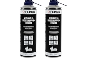 ‎TECPO TECPO Vergaser- und Drosselklappenreiniger 2x 500ml Lösemittel AGR Ventil Reiniger Carburetor Cleaner Einspritzdüsen Düsenreiniger Ansaugreiniger