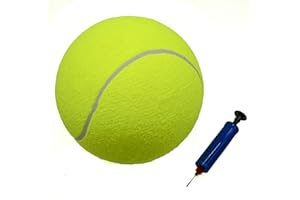 PROtastic Extra large tennis ball - with free ball pump - Great fun for you and your dog suitable for all breeds and sizes
