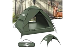 PUREBOX Tente de Camping, Tente Pop up pour 2-3 Personnes, Tente Dôme 2 en 1 Ultra-légère, Imperméable et Résistante au Vent, Adaptée à 3 Saisons, Facile à Monter, Idéale pour la Randonnée et Le Camping
