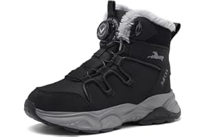 JMFCHI SPORTS Unisex Kinder Schneestiefel Jungen Winterschuhe Mädchen Wasserdicht Rutschfest Warme Wanderschuhe