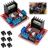 2 x L298N Motor Driver Module - Dual H Bridge Control Board for DC Motors and Stepper, Compatible with Arduino, High Power, L