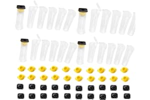 HUNTERBEE Beekeeping Queen Bee Roller Cages Queen bee rasing Rearing Cell Cup kit Holder Cell Fixture for nicot System 20 pcs