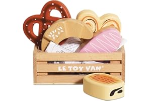 Le Toy Van - TV187 - Lernspiel für Kinder ab 2 Jahren, Holzspielzeug-Brotkasten und Backwaren, Montessori-Spielzeug, ökologisches Spiel aus FSC-Holz und Farben auf Wasserbasis