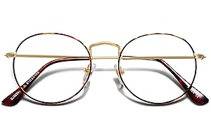 SOJOS Occhiali Anti Luce Blu Rotondi Vintage Occhiali da Vista per Donna SJ5024