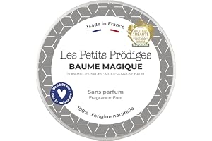 LES PETITS PRODIGES Baume Magique Multi Usages - Visage, Levres, Mains & Corps - Demaquillant, Soin Hydratant & Réparateur, Cheveux - 100% Naturel - Fabriqué en France - Emballage Recyclable - 100ml