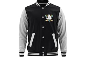 UGLYSHIRT Duck Power College Jacke | Retro Eishockey Design im 90er Stil