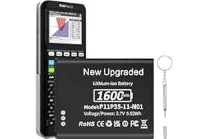 TI-84 Plus CE Akku für Texas Instruments TI-84 Plus CE, TI Nspire CX/CX II, TI Nspire CX CAS/CX II CAS, 2025 Neu Aufgerüstet 1600mAh Ultra-Hohe Kapazität Li-Ionen Ersatzakku mit Reparatur Werkzeug