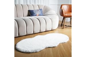 Latepis Tappeto Bianco Tappeto Corridoio Soggiorno 60x120 cm Pelo Corto Peloso Camera Da Letto Carpet Aspetto Pelliccia