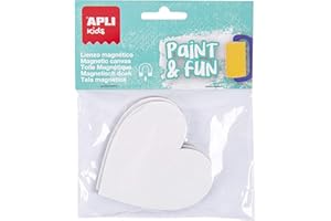 Apli kids 17471 - Blister de 2 toiles magnétique à peindre en forme de coeur