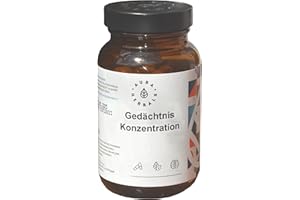 HERBAGARTEN Memo, Konzentration, Gehirn brain booster, 60 Kapseln, Ginkgo, Gotu Kola, Grünen Tee Extrakte, Unterstützung: Belastbarkeit, Leistung konzentrations tabletten