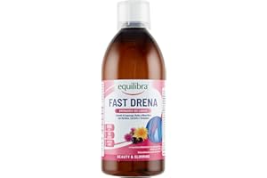 equilibra Integratori Alimentari, Fast Drena, Integratore a Base di Estratti Vegetali, per il Drenaggio dei Liquidi, la Funzionalità delle Vie Urinarie e del Fegato, da Diluire, Gusto Lime, 500 ml