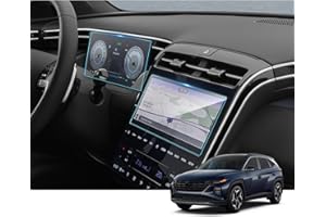 BIBIBO Tucson NX4 - Pellicola proteggi schermo per Hyundαi Tucson NX4 2021-2023, 9H in vetro temperato per navigazione, cruscotto digitale, 2 pezzi