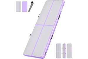 NO. 32 Inflatable Gymnastics Tumbling Mat. 10ft Air Gymnastics Tumble Track Training Mat Use for Home/Gym/Exercise/Fitness/Pilates/Yoga/Martial Arts/Beach/Garden/Cheerleading/Water Fun