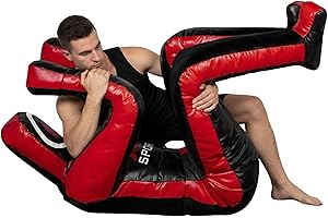 RTX SPORTS RTX MMA Grappling Dummy Judo Punching Bag Wrestling Defensive Position Brazilian Jiu Jitsu Submission Self Defense Training | Tissu vinyle - 180 cm | Non rempli