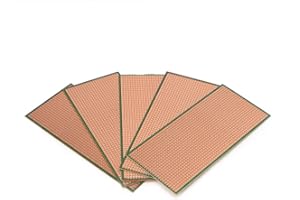 HLLR Ciabatte 5 Pezzi 6.5x14.5cm Stripboard Veroboard Uncut PCB Platine Circuito Singolo Lato