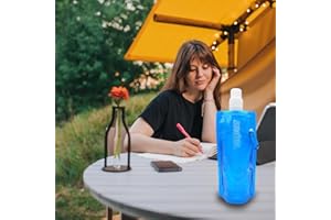 BULLTEK Butelka 500 ml Trail Running Miękka składana MTB jazda na Rowerze jazda na Rowerze Miękka Kolba – Butelka oszczędzająca miejsce na Camping, wędrówki, podróże, sportowe, wspinaczka górska (AZZURRO)