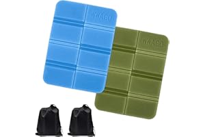 EHUIHUAN 2 Piezas Esterilla Plegable para Sentarse,XPE Estera de Asiento Impermeable Portátil con Bolsa,Esterilla Camping Aislante,Cojín Plegable Al Aire Libre para Acampar Caminatas Picnic Parque
