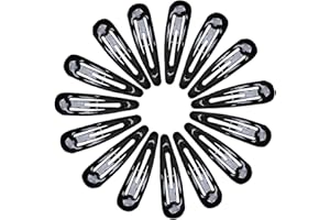 TingDongWei 15 Piezas de Pinzas para el Pelo Clips, Herramienta de Clips de Peinado para Mujeres Niñas(Negro)