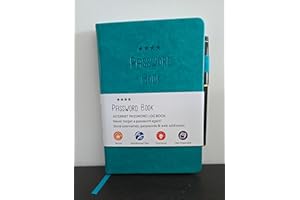 Lunaana Passwort Buch, Passwortbuch mit Register A-Z, mit Gelstifte, Notizbuch für Internet-Anmeldung, Platz für 480 Passwörter, Passwort Manager, Geschenke für Senioren, Zuhause und Büro(Grün)