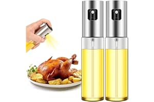 TULMERO Spryskiwacz do oleju, 100 ml, przezroczysta butelka na olej lub ocet, nadaje się do gotowania, grillowania, pieczenia, makaronu, sałatek (2)