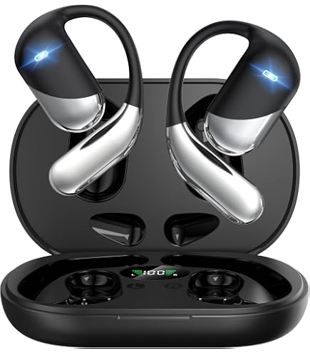 Cuffie Wireless Open-ear Bluetooth 5.4 – 50 Ore Di Autonomia, Hi-Fi Stereo, IP7 Impermeabili, Comode Per Sport E Vita Quotidiana (beige Sabbia)
