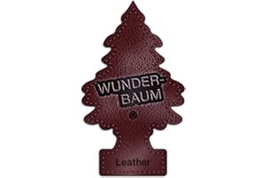 WUNDER-BAUM Arbre Magique® Rafraîchisseur d'air parfumé Cuir. Super arôme de Longue durée pour la Voiture, la Maison, Le Bureau, etc.