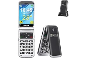 TOKVIA 2,8 Zoll Farbdisplay Seniorenhandy ohne Vertrag mit extra großen Tasten, klapphandy für Senioren mit Notrufknopf T288