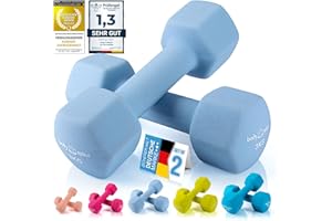Body & Mind® Set de 2 haltères de gymnastique Dumbbells Haltères courts ; Entraînement de force efficace avec différents poids ; Fitness Workout à domicile