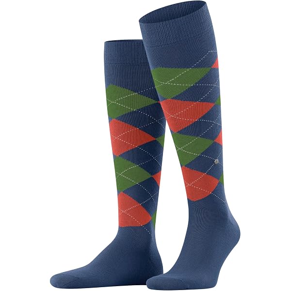 Burlington Calzini Uomo Retrosphere M So Cotone Fantasia – Calzini Alti Al Polpaccio Con Motivo Jacquard E Clip Burlington - 2