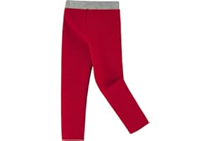 Ugitopi Ragazze Inverno Spessi Pantaloni Lunghi Caldi Foderati in Pile Leggings Termici di Cotone