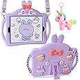 Aolcev for iPad 9th 8th/7th Generation Case 10.2 Heavy Duty Shockproof with Kickstand Lanyard Unicorn Keychain for Girls Kids Cute Tablet Protective Cover for iPad 10.2 inch Case 2021/2020/2019-Purple