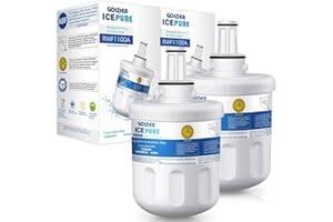 GOLDEN ICEPURE Filtri acqua per frigorifero Compatibile Con Samsung DA29-00003F, DA29-00003G, Aqua Pure Plus Hafin, DA29-00003B, DA29-00003A, DA97-06317A, RFC1100A, 2 pezzi RWF1100A