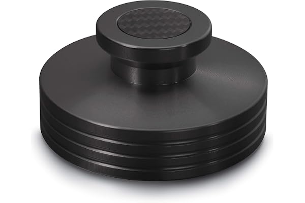 Dynavox Skivspelare-stabilizer PST330, stödvikt för skivspelare av aluminium, vikt 330 g, med kolfiberyta och inlägg