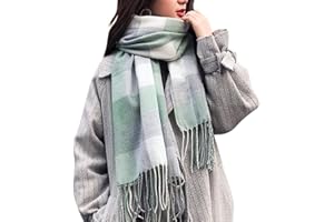 Yuson Girl Women's Fashion Long Shawl Big Grid Winter Warm Lattice Large Scarf