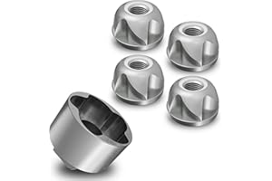 ADVENTURE XPERIENCE Écrous antivol - Écrous de sécurité antivol - M6 M8 M10 M12 - Acier inoxydable (M10 autobloquant, 4 Écrous et 1 écrou)