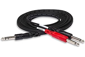 Hosa Technology STP-203 cavo audio 3 m 6.35mm TRS 2 x 6.35mm TS Nero