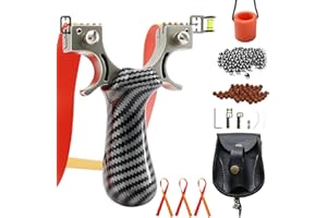 ‎LUOYER Luoyer Zwille Profi Steinschleuder für Erwachsene die Jagd Schleuderset mit Tasche Zielglocke Zubehör für Outdoor Sport Katapult Slingshot