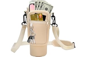 LiYiJiKeJi Bolsa para Stanley Cup 1,2 l/40oz, Funda Bolsa de Transporte para Stanley Cup Accesorios, Porta Botellas de Agua con Correa Ajustable y Bolsillos Teléfono, para Caminatas Viajes Senderismo