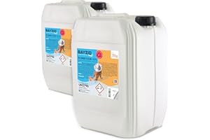 HÖFER CHEMIE Bayzid® pH Moins Liquide 14,9% 2 x 20 Kg | Abaisseur de pH Rapide & Efficace pour Piscine | Stabilisé et Compatible avec Tous Les Produits Bayzid