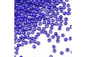 Tibaoffy Blu scuro Perline Dimensione 8/0 Perle di Vetro del Seme dei Mestieri 3 mm per la Fabbricazione dei Gioielli (Totale Circa 100g Circa 3600 Grani‌)