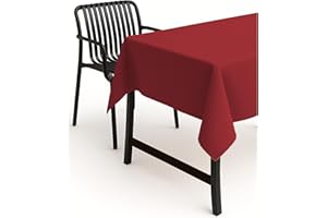 ‎TEXPOT texpot Tischdecke 160 x 220 cm oval Rot Leinenoptik Lotuseffekt Fleckschutz Bügelfrei Tischtuch