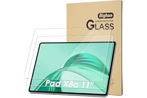 Bighan Lot de 2 Protection D'écran Compatibles Avec Honor Pad X8a 11'', Film Protection écran en Verre Trempé, HD Clair