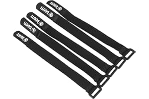 ALOMEJOR 5 Pezzi Cinghie a Gancio per Bici Cinghie di Fissaggio ad Anello per Bicicletta Mountain Bike (Nero)