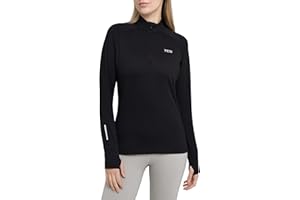 TCA Women's Winter Run Half-Zip Long Sleeve Running Reflective Training Workout Outdoor Athletic Top